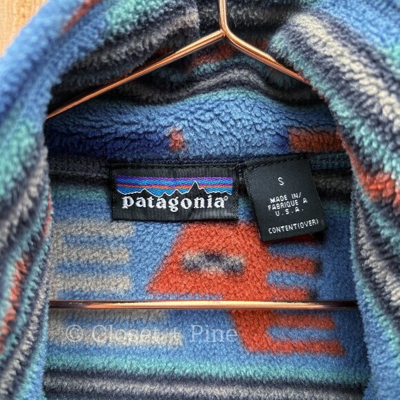 Patagonia Vintage Synchilla‎ Sweater Anatolia Bluesmoke Fleece Size Small - Picture 4 of 17